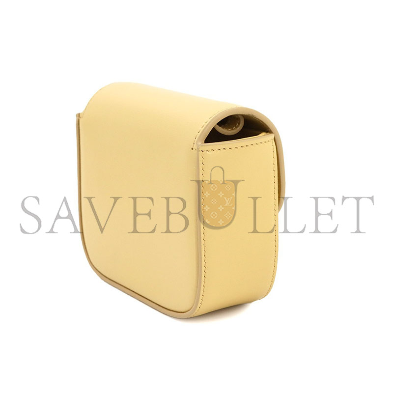 CELINE MINI CLAUDE IN SHINY CALFSKIN WITH GOLD FINISH HARDWARE POLLEN 10I513DPV.11PO (12*9.5*4cm)